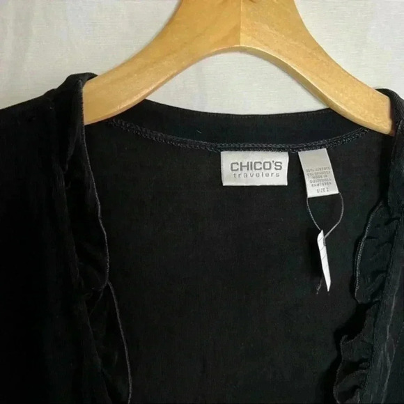 Chicos black cardigan Longsleeve black sheer - Picture 5 of 6